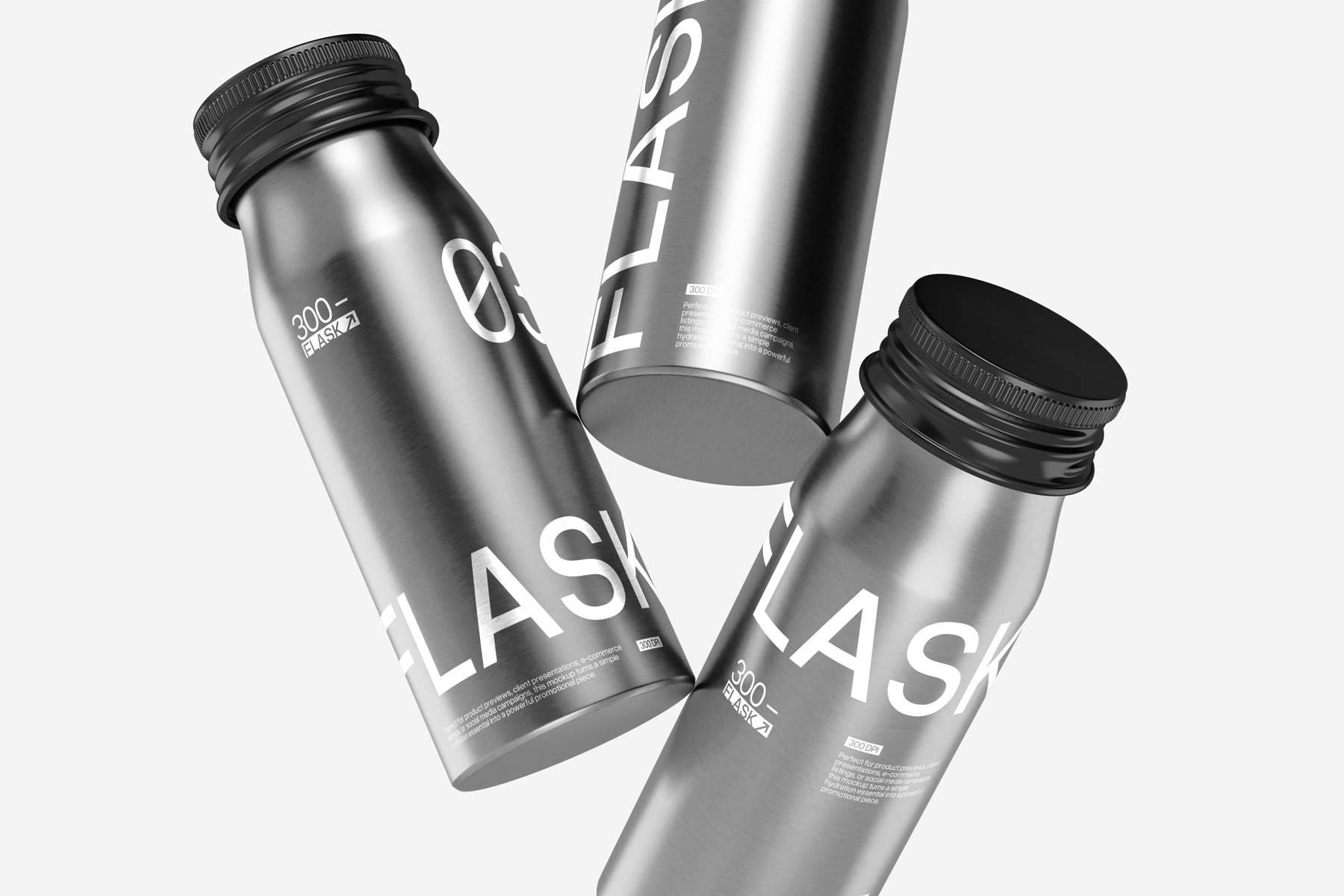 Flask Water Bottle Mockup