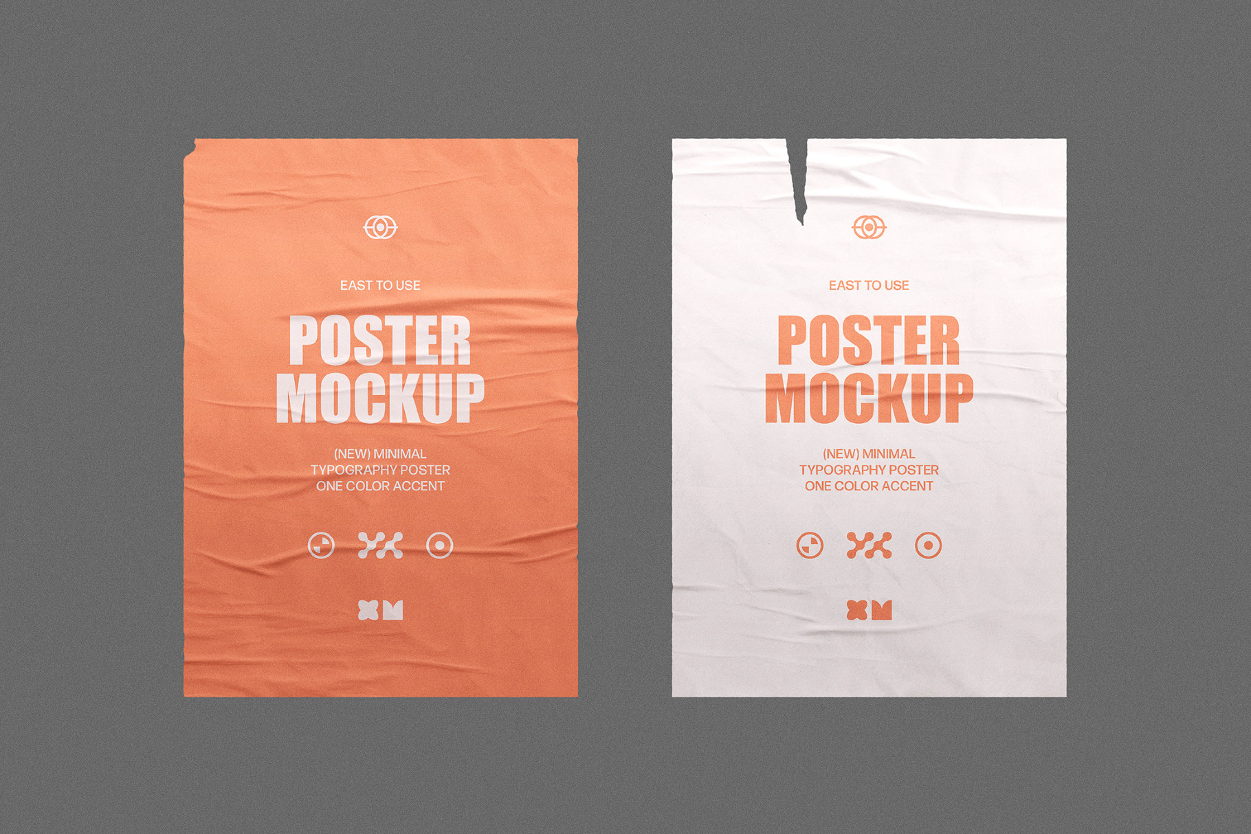 6 in 1 Glued Posters Mockup Set