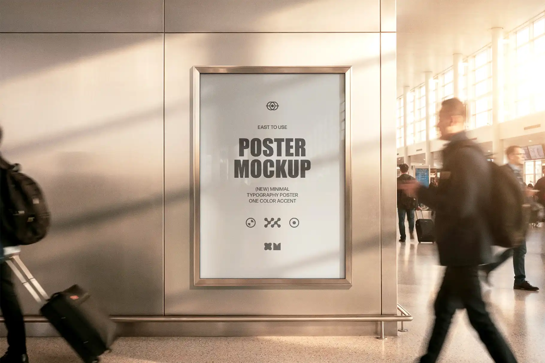 Airport Framed Poster Mockup