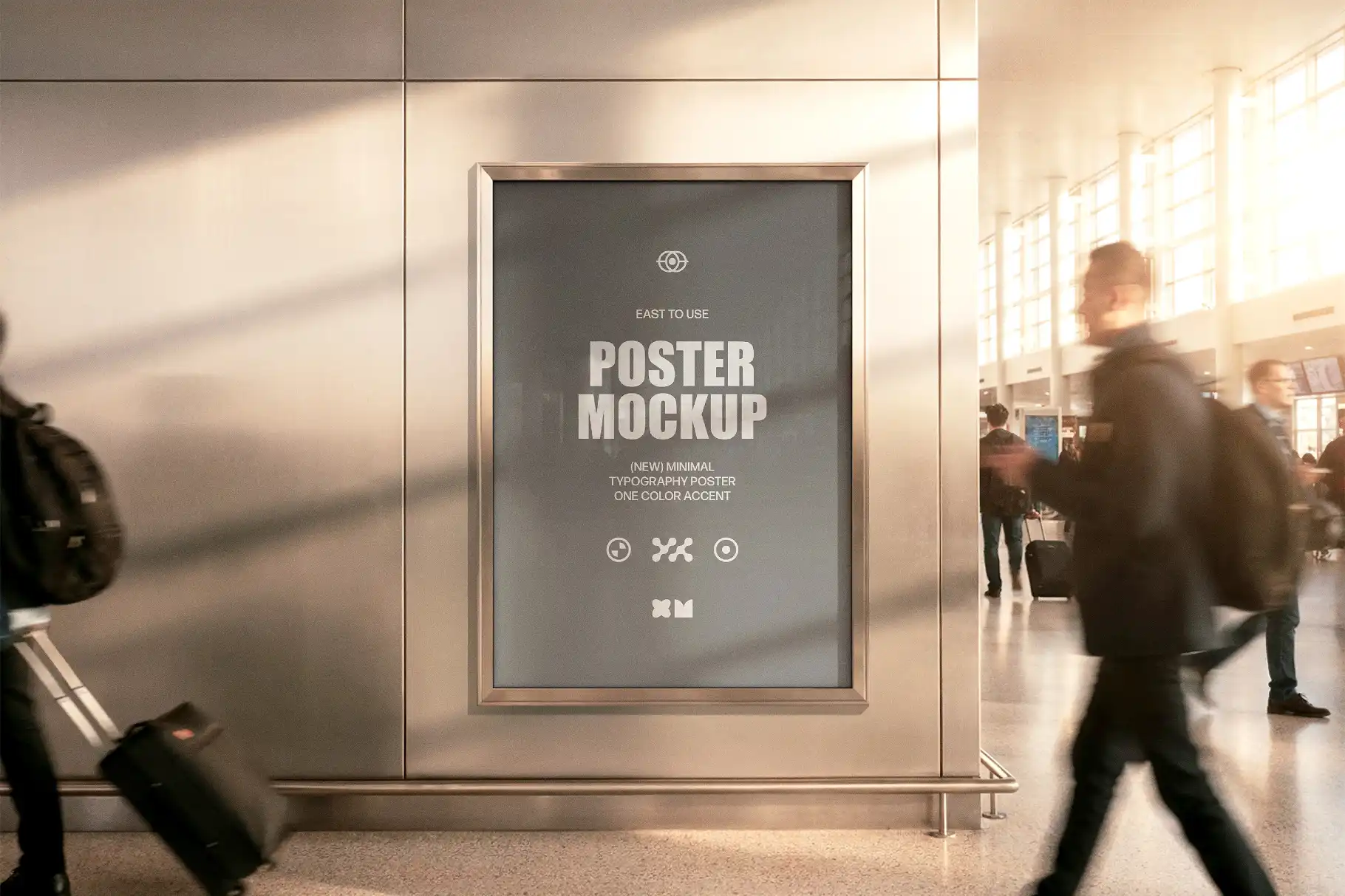 Airport Framed Poster Mockup