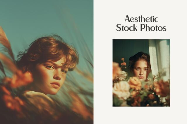 50 Golden Reverie Stock Photo Portraits