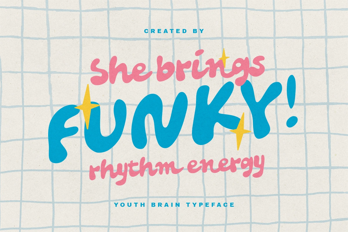 Youth Brain - Groovy Bold Font