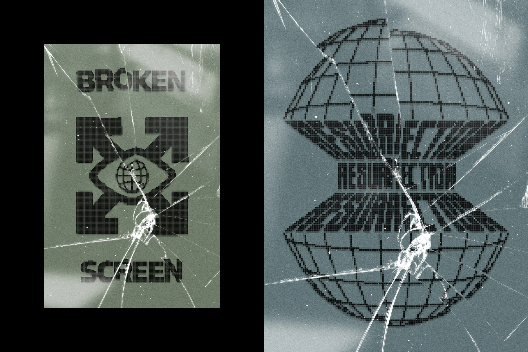 Broken Screen Text & Logo Effect