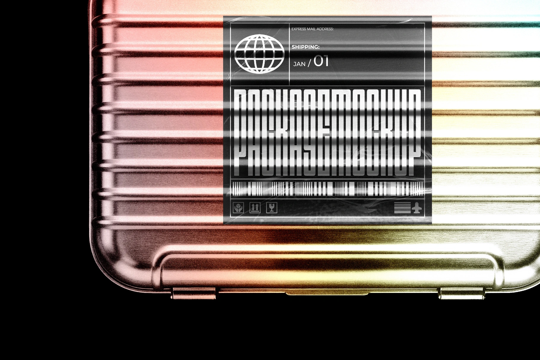 Metal Case Package Mockup