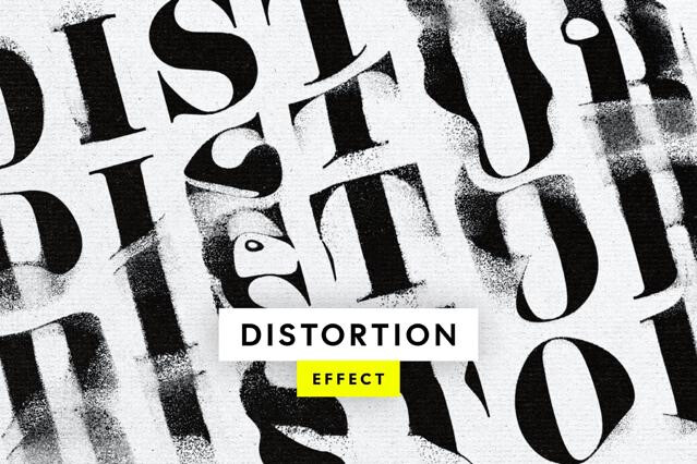 Distort Displace Text Effect