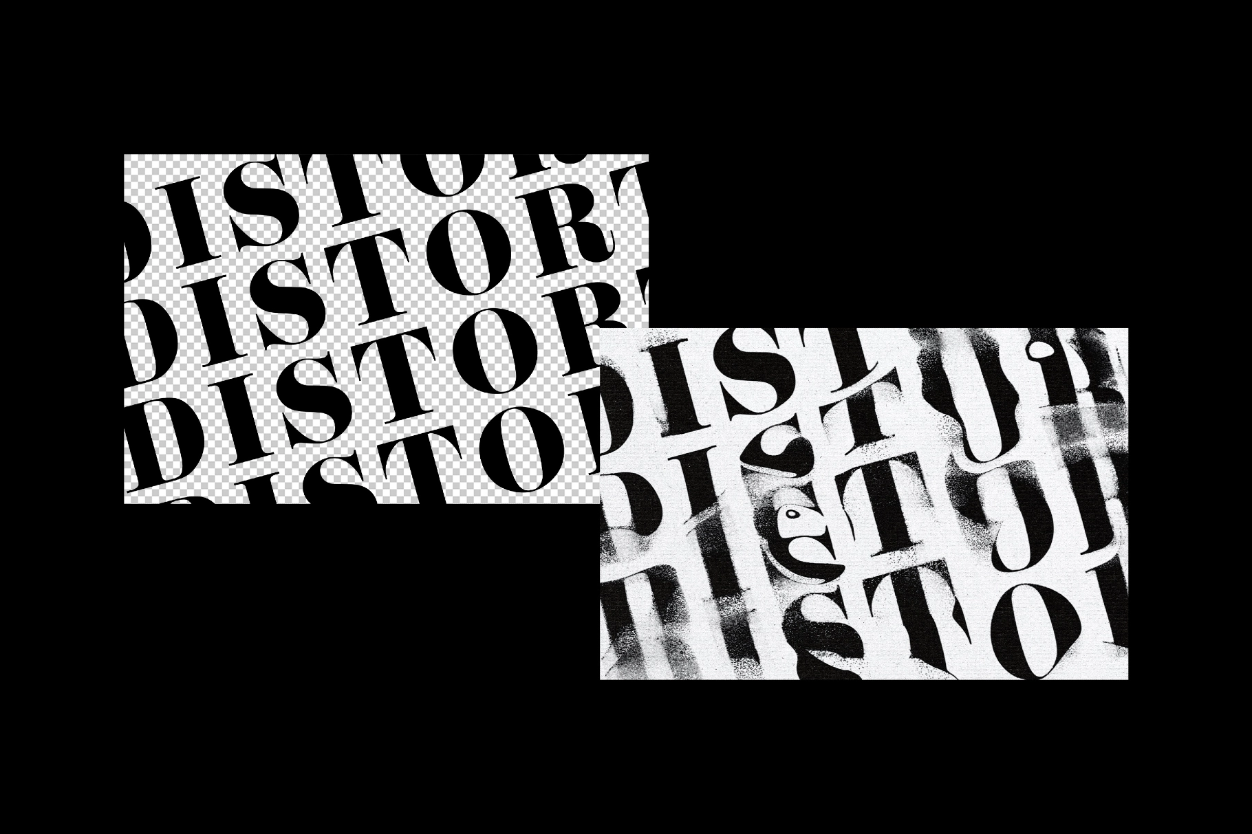 Distort Displace Text Effect