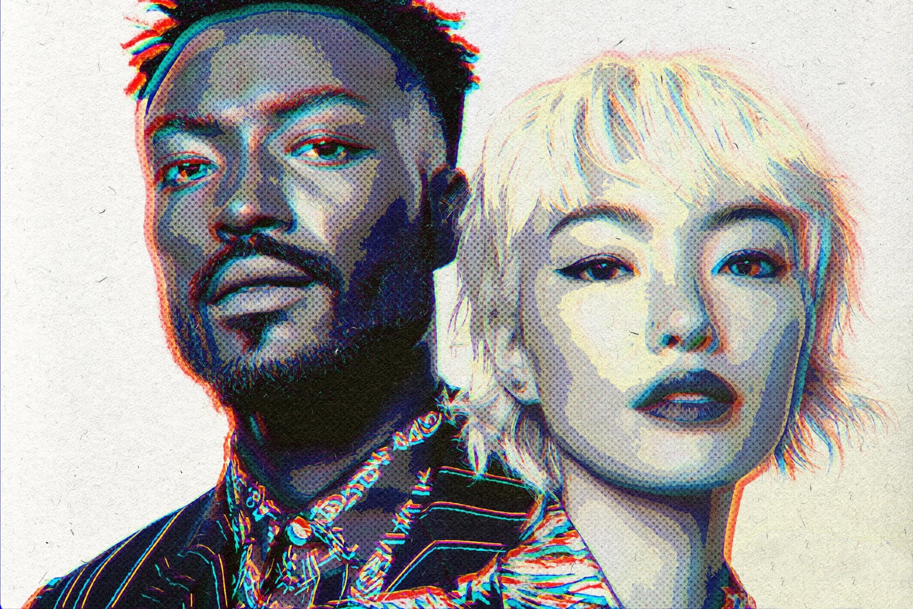 Anaglyph Halftone Photo Effect