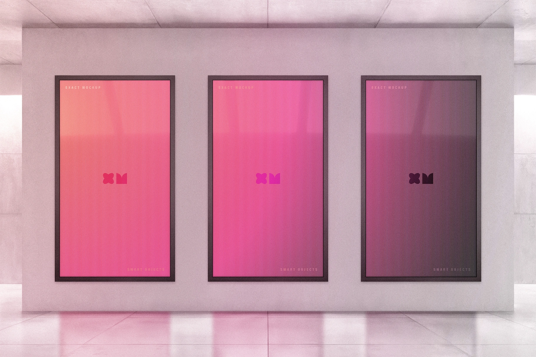 Gallery Framed Posters Mockup