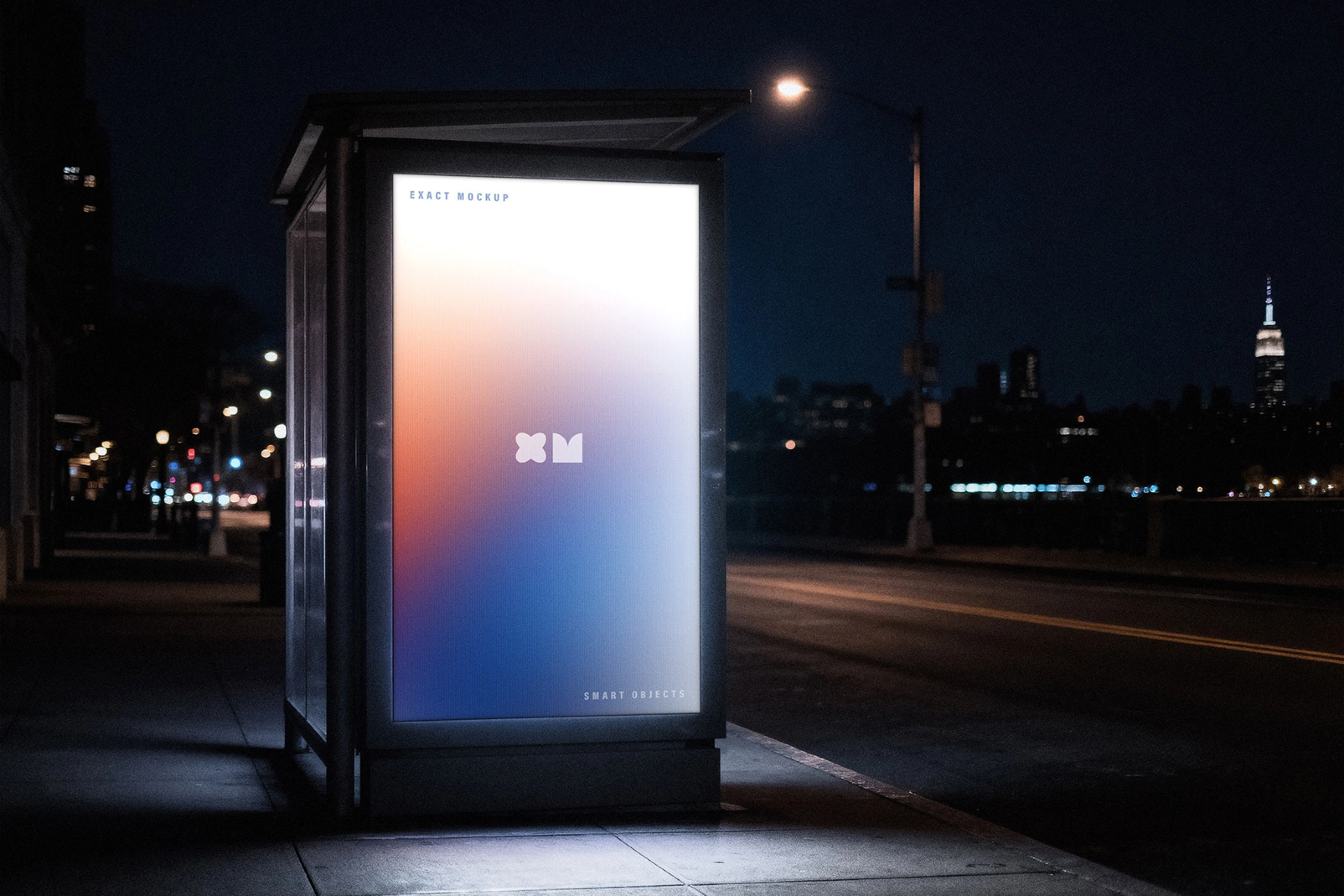 Bus Stop Vertical Screen Mockup