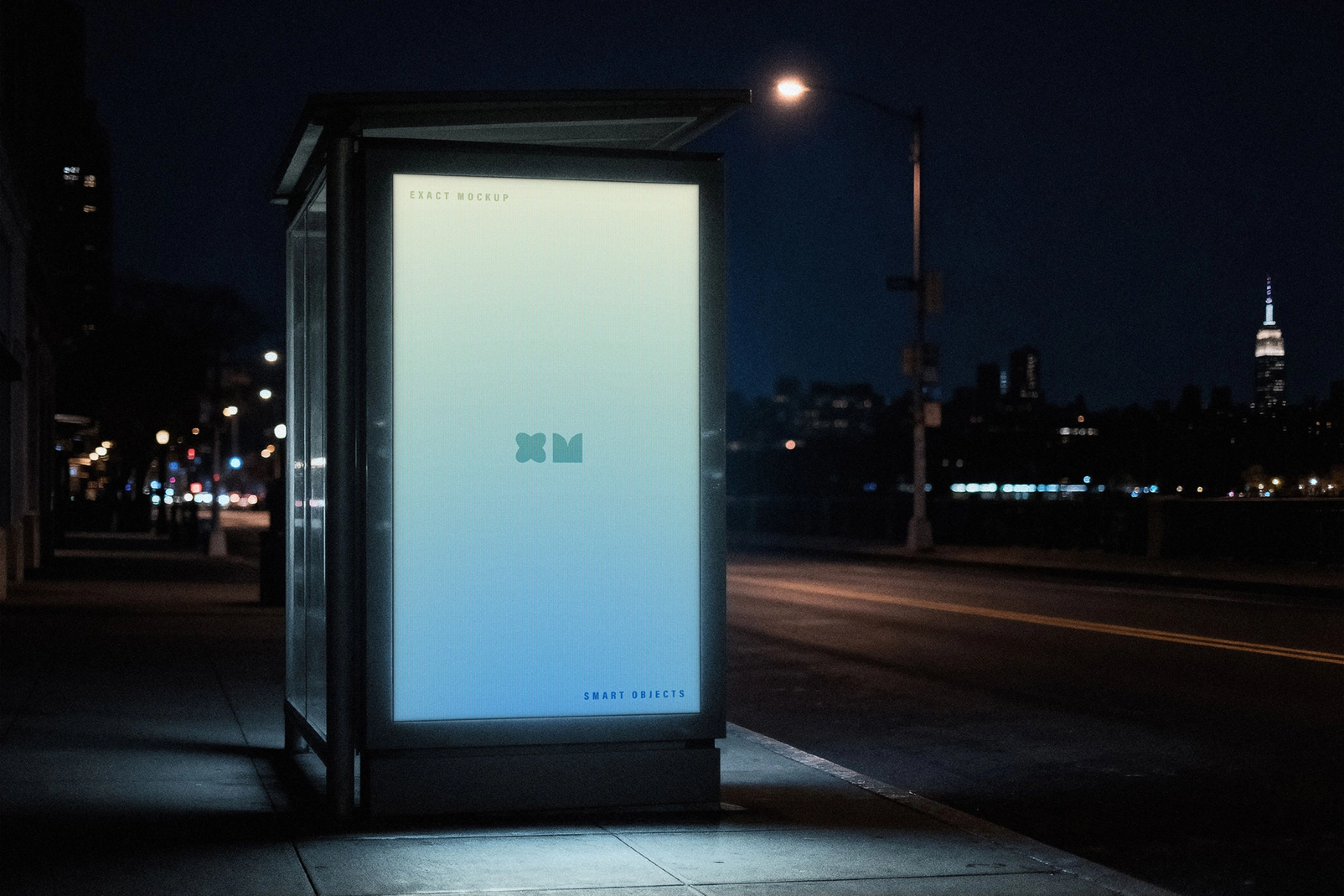 Bus Stop Vertical Screen Mockup