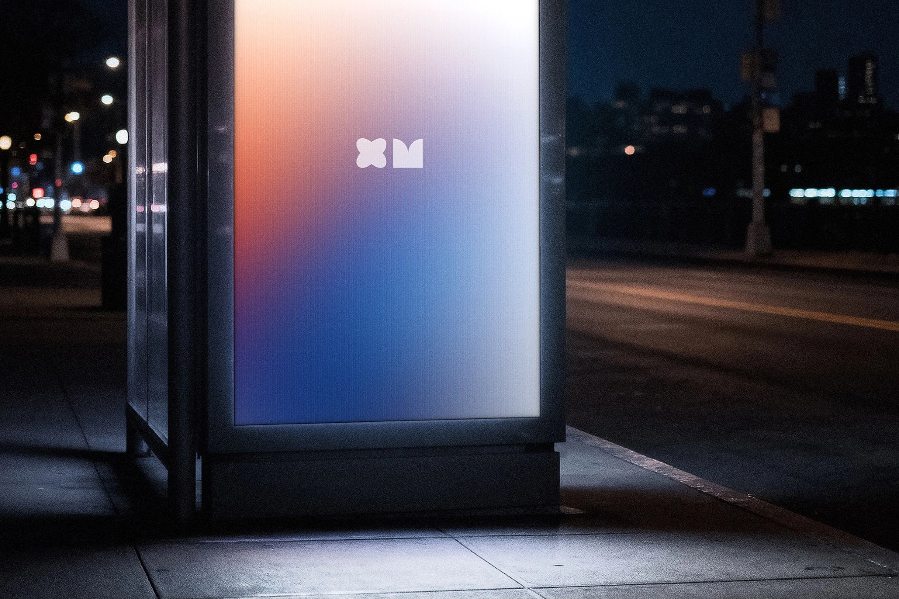 Bus Stop Vertical Screen Mockup