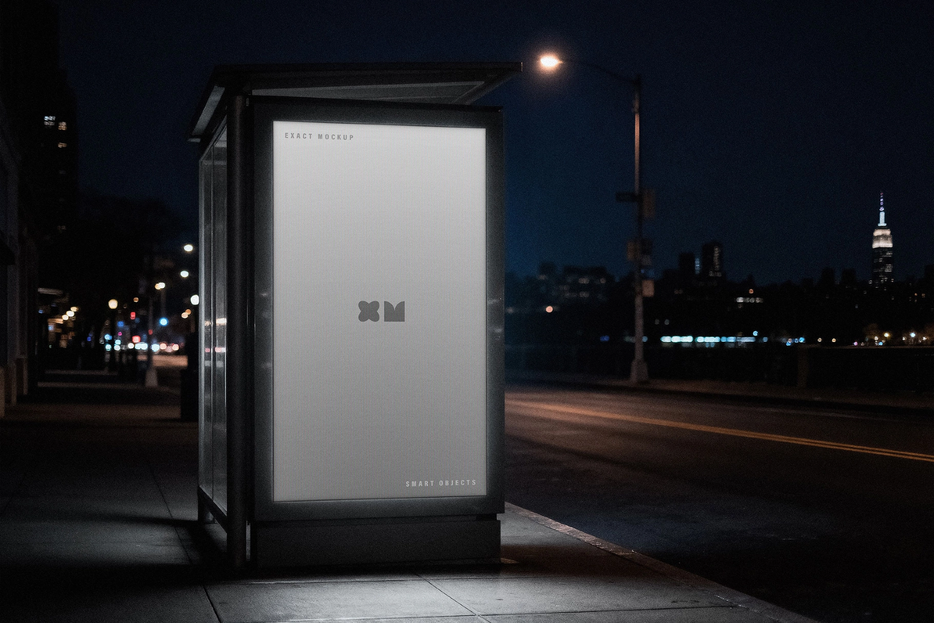 Bus Stop Vertical Screen Mockup