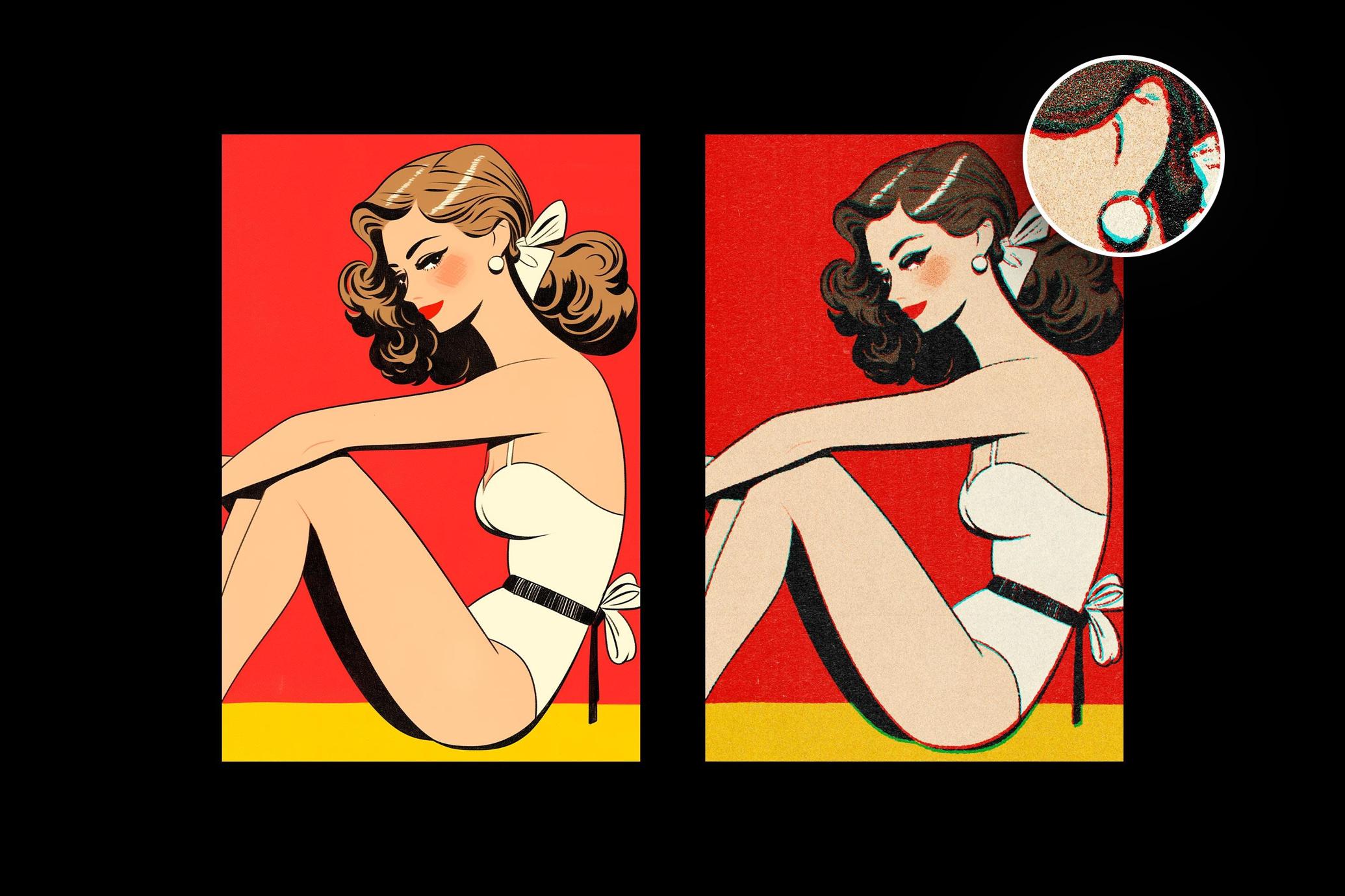 Retro Misprint Design Effect