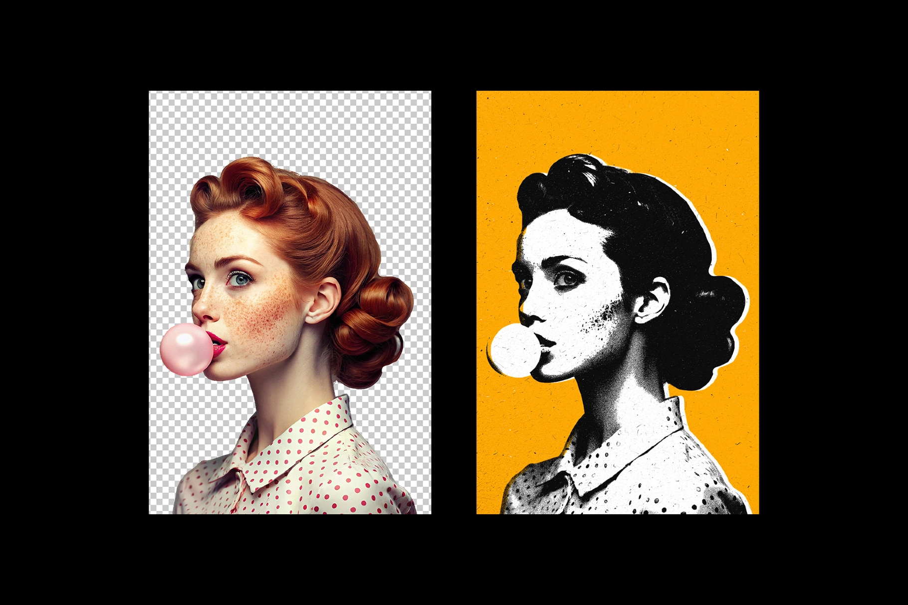 Pop Art Cartoons Poster Effect