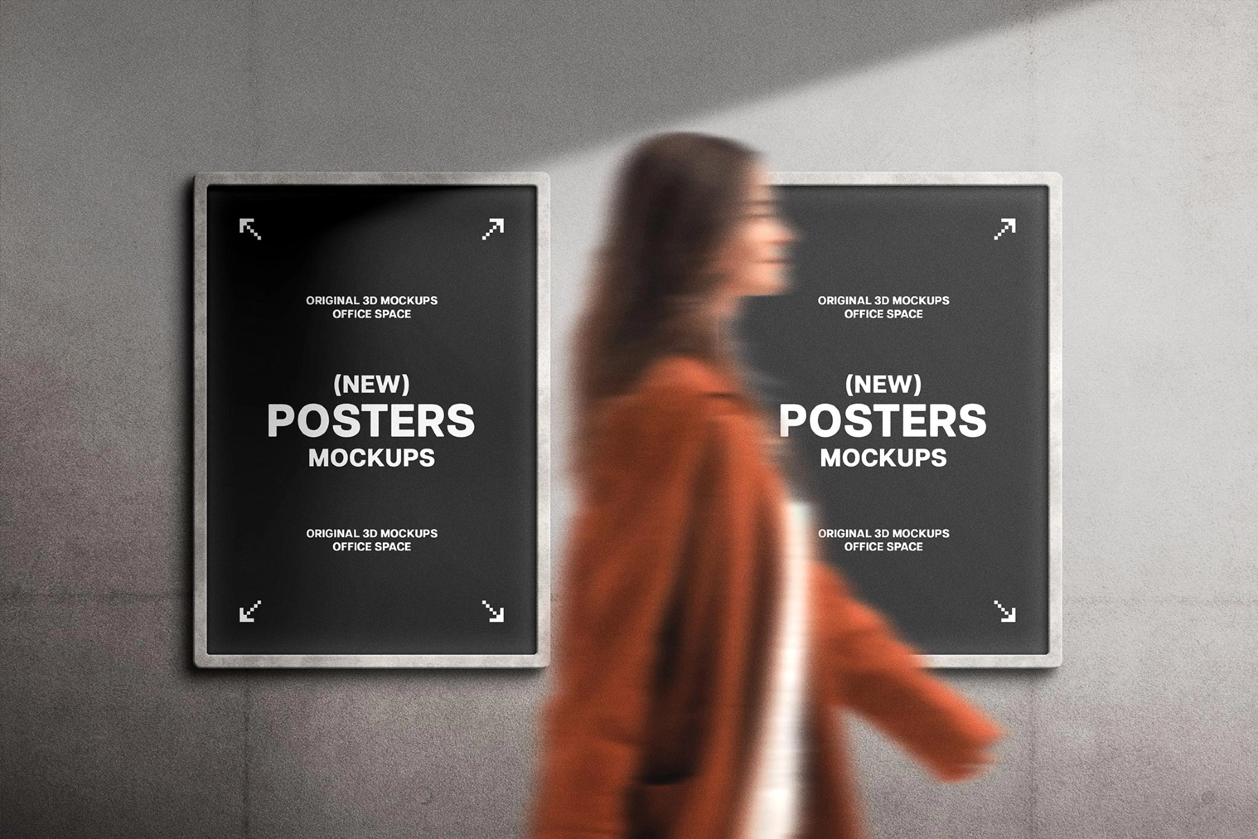 Concrete Wall Poster Mockups