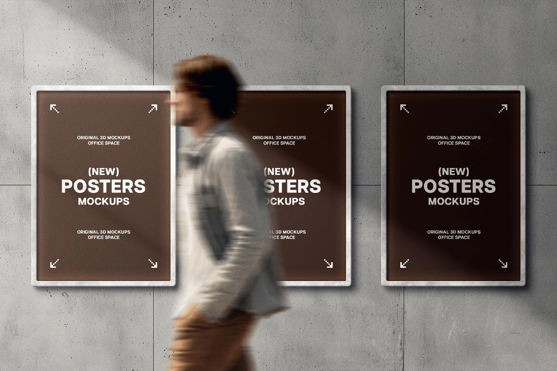 Concrete Wall Poster Mockups