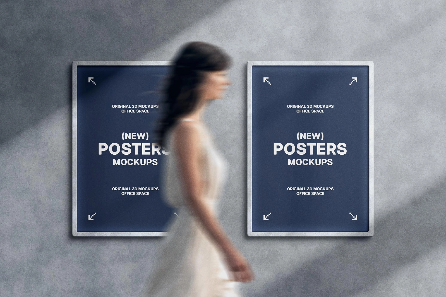 Concrete Wall Poster Mockups