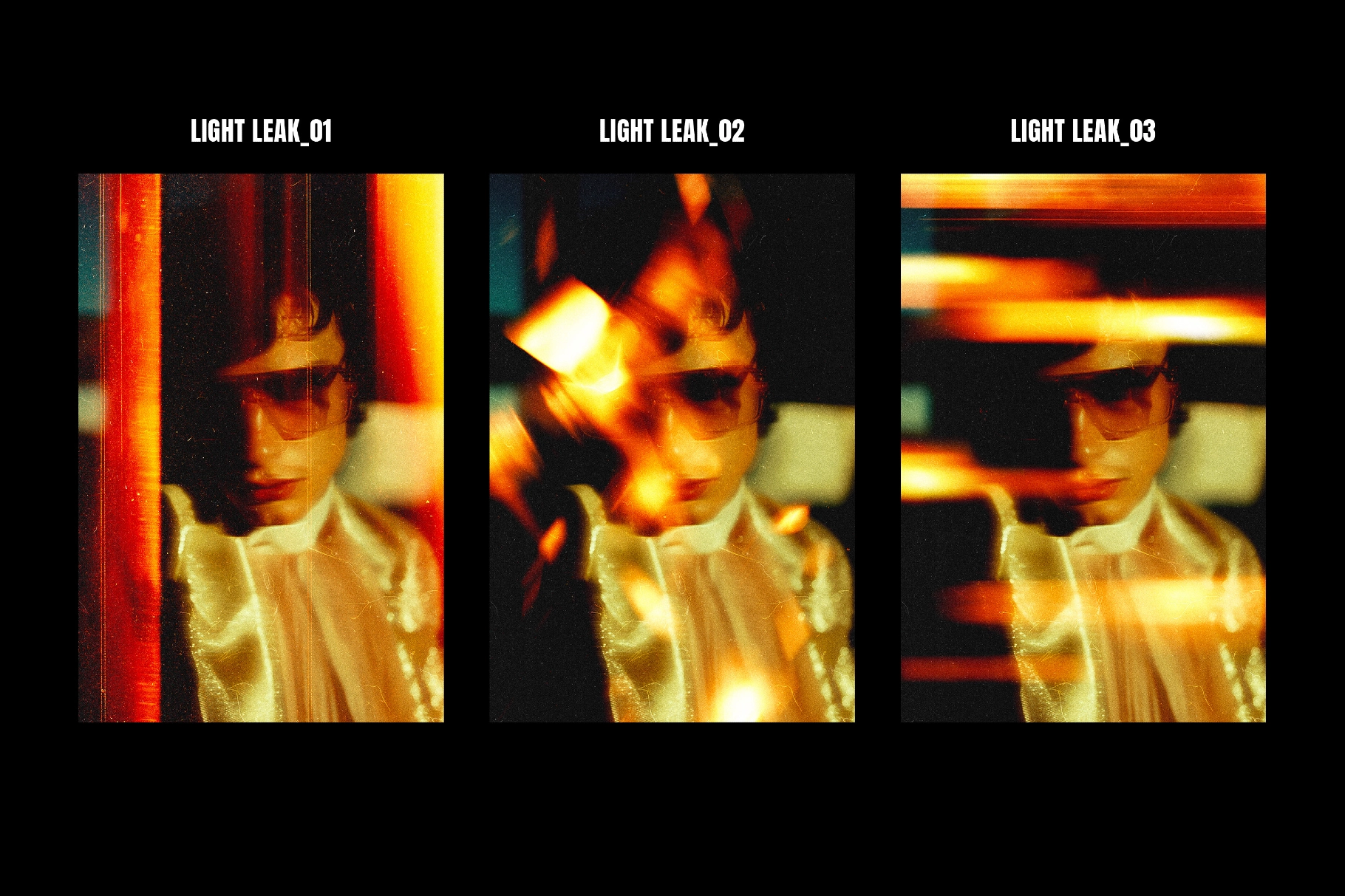 Analogue Light Leak Photo Effect