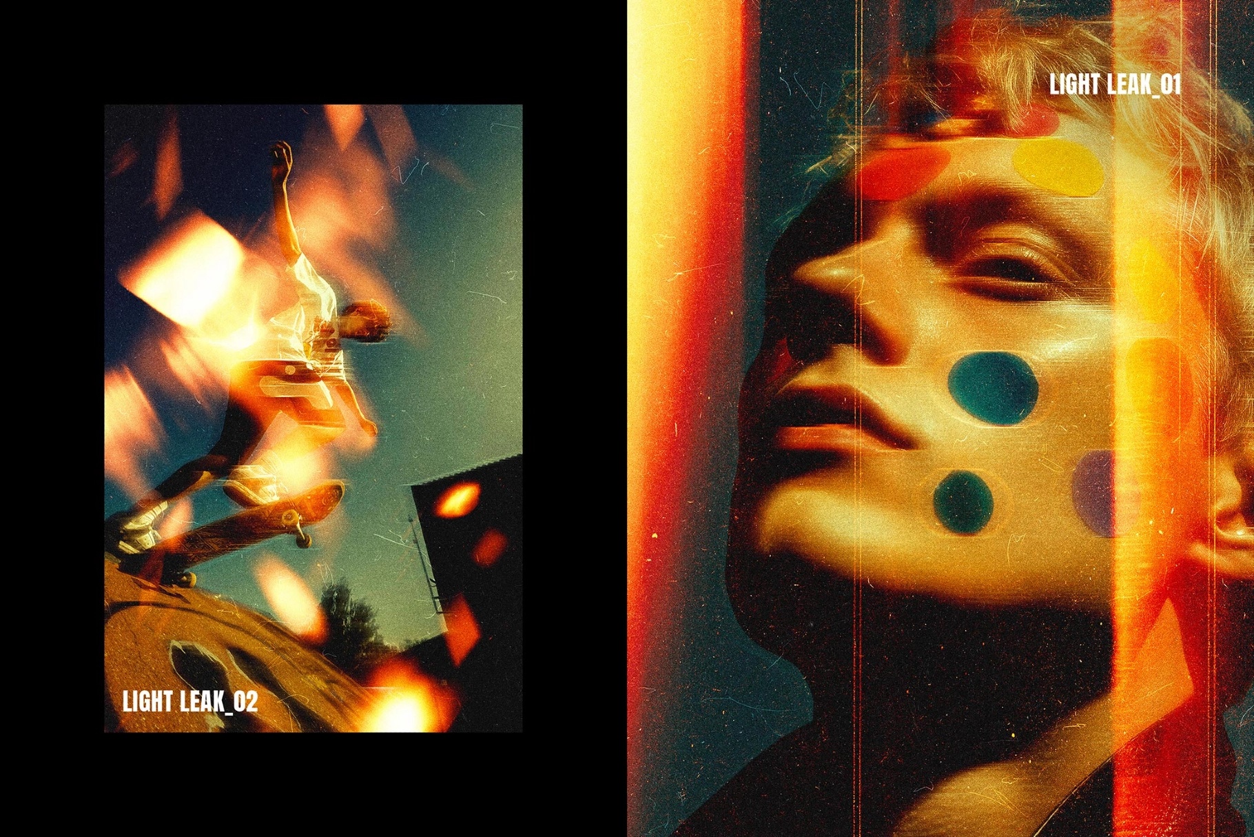 Analogue Light Leak Photo Effect