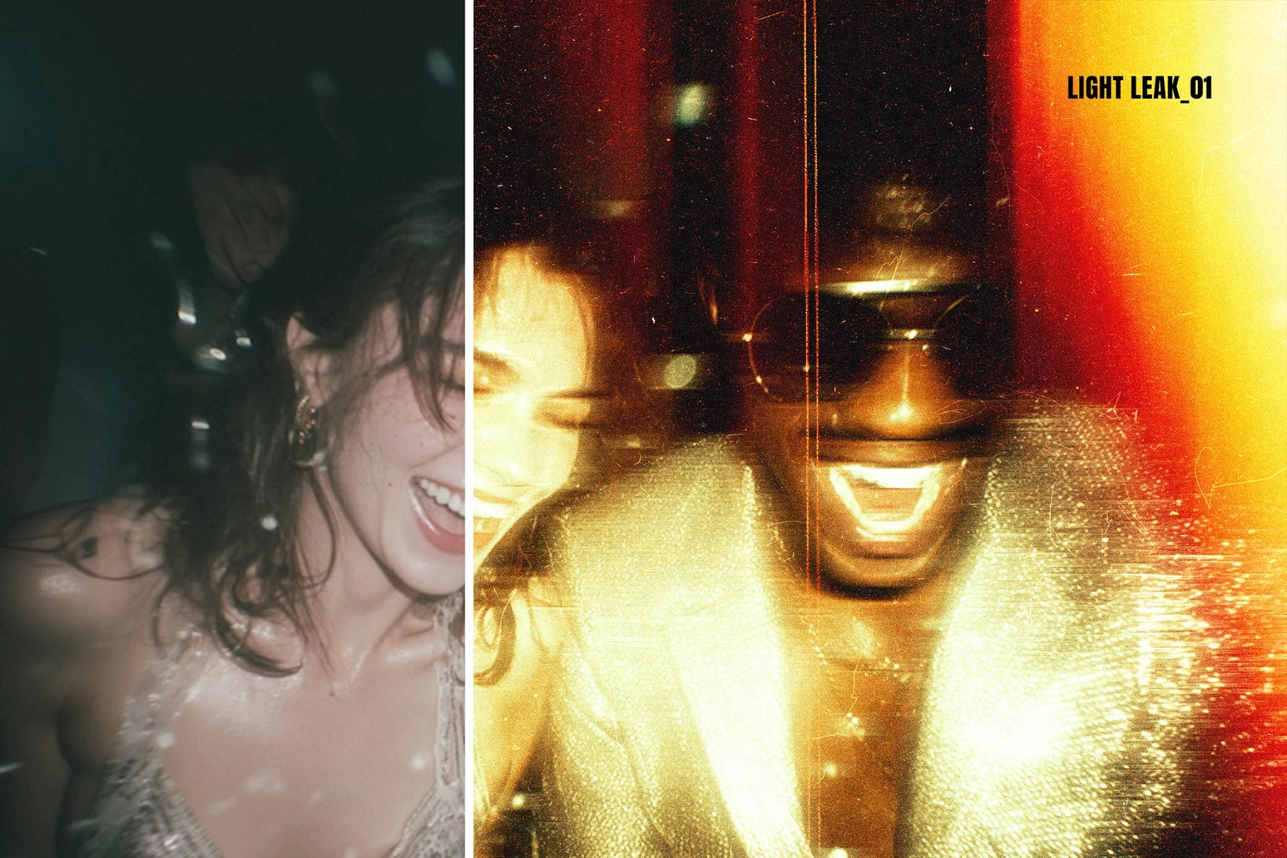 Analogue Light Leak Photo Effect