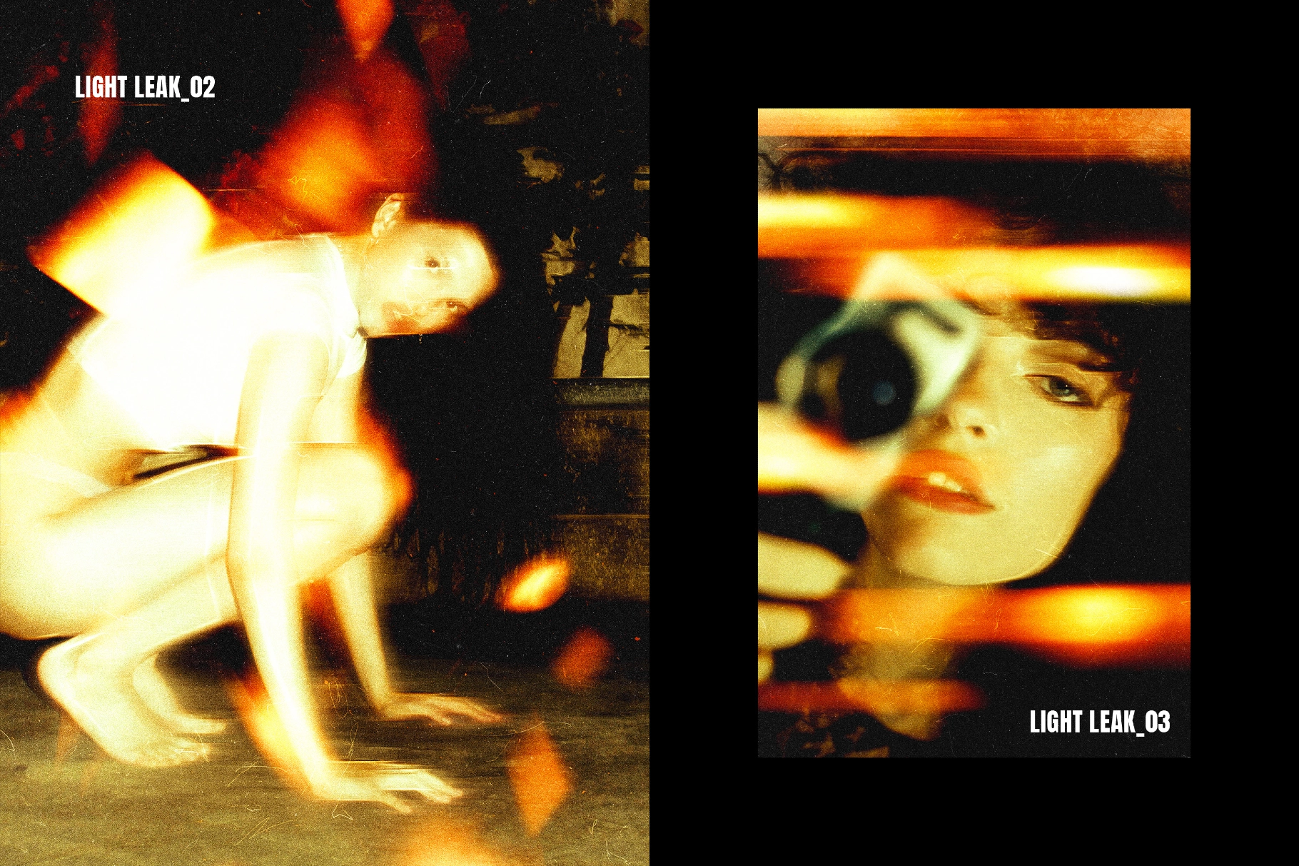 Analogue Light Leak Photo Effect