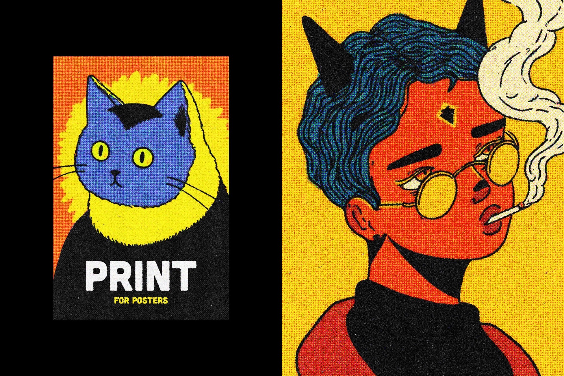 Halftone Print Style Effect