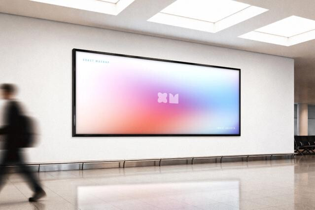 Airport Gate Billboard Mockup