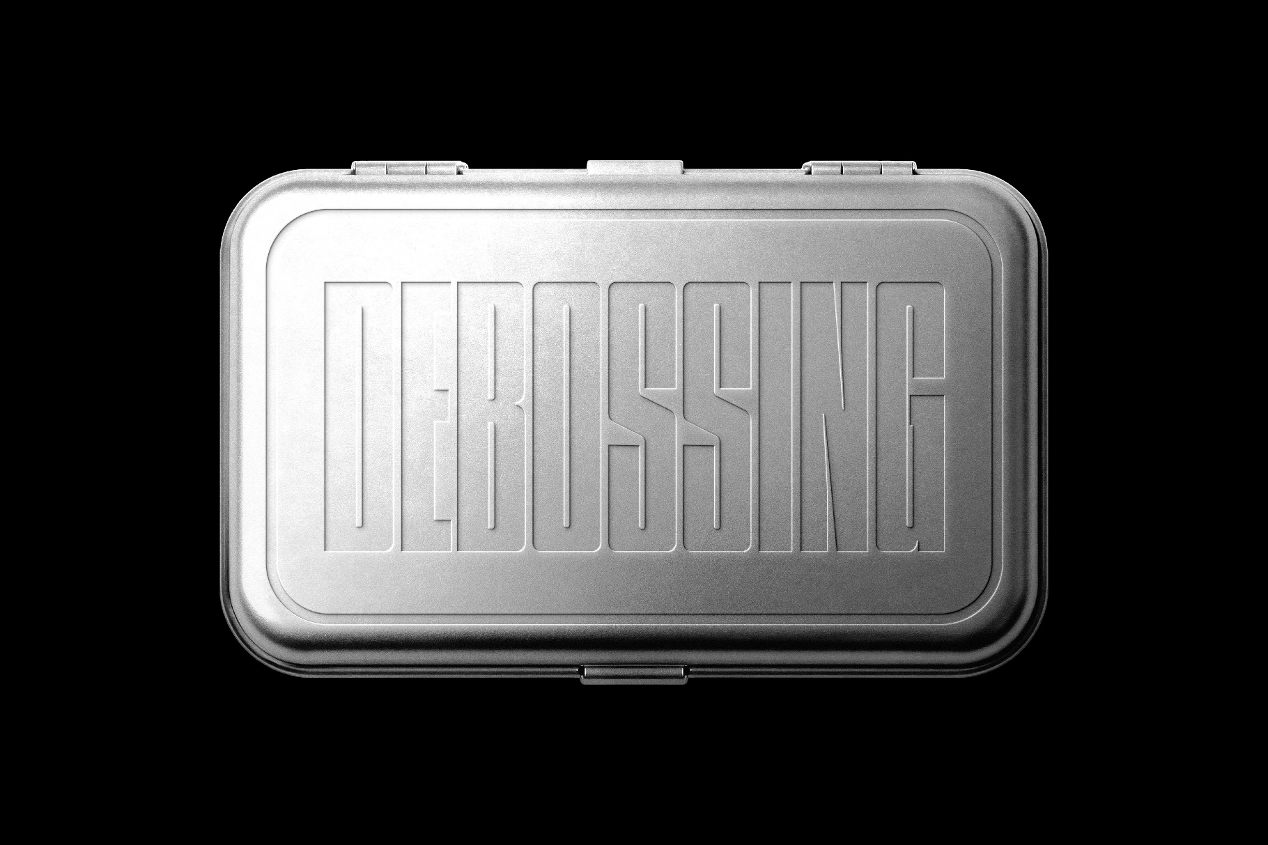 Metal Case Mockup with Debossed Effect