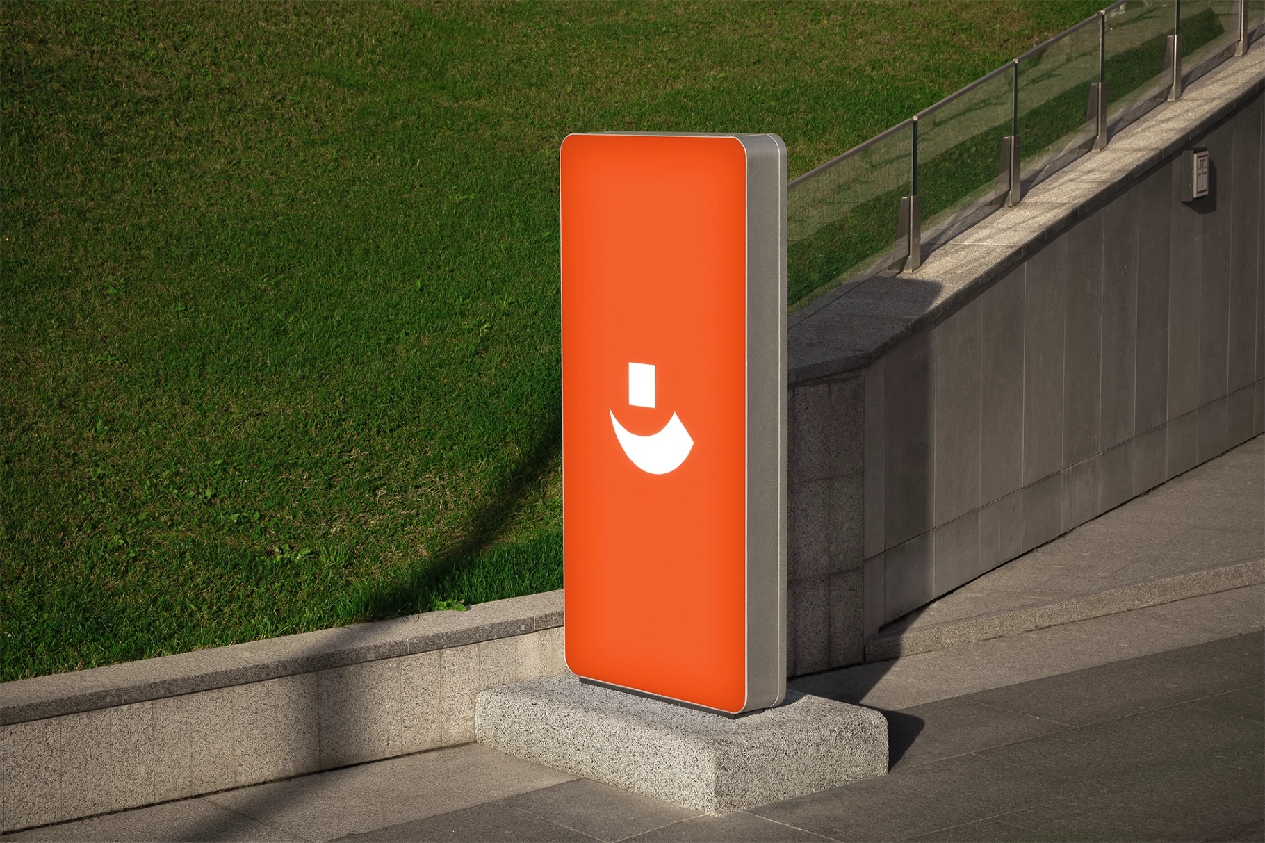 Vertical Lightbox Mockup — Outdoor Signlig