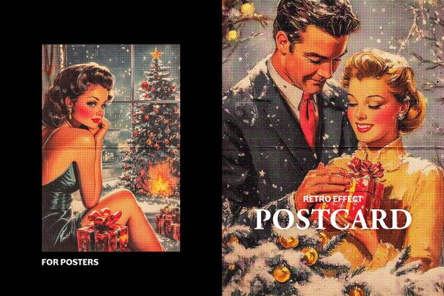 Vintage Postcard Poster Effect
