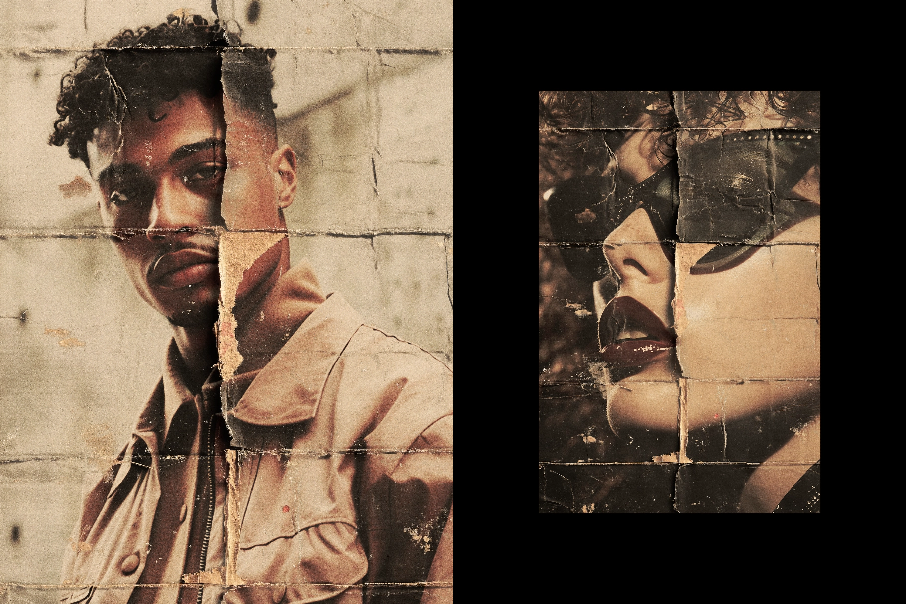 Vintage Crumpled Poster Effect