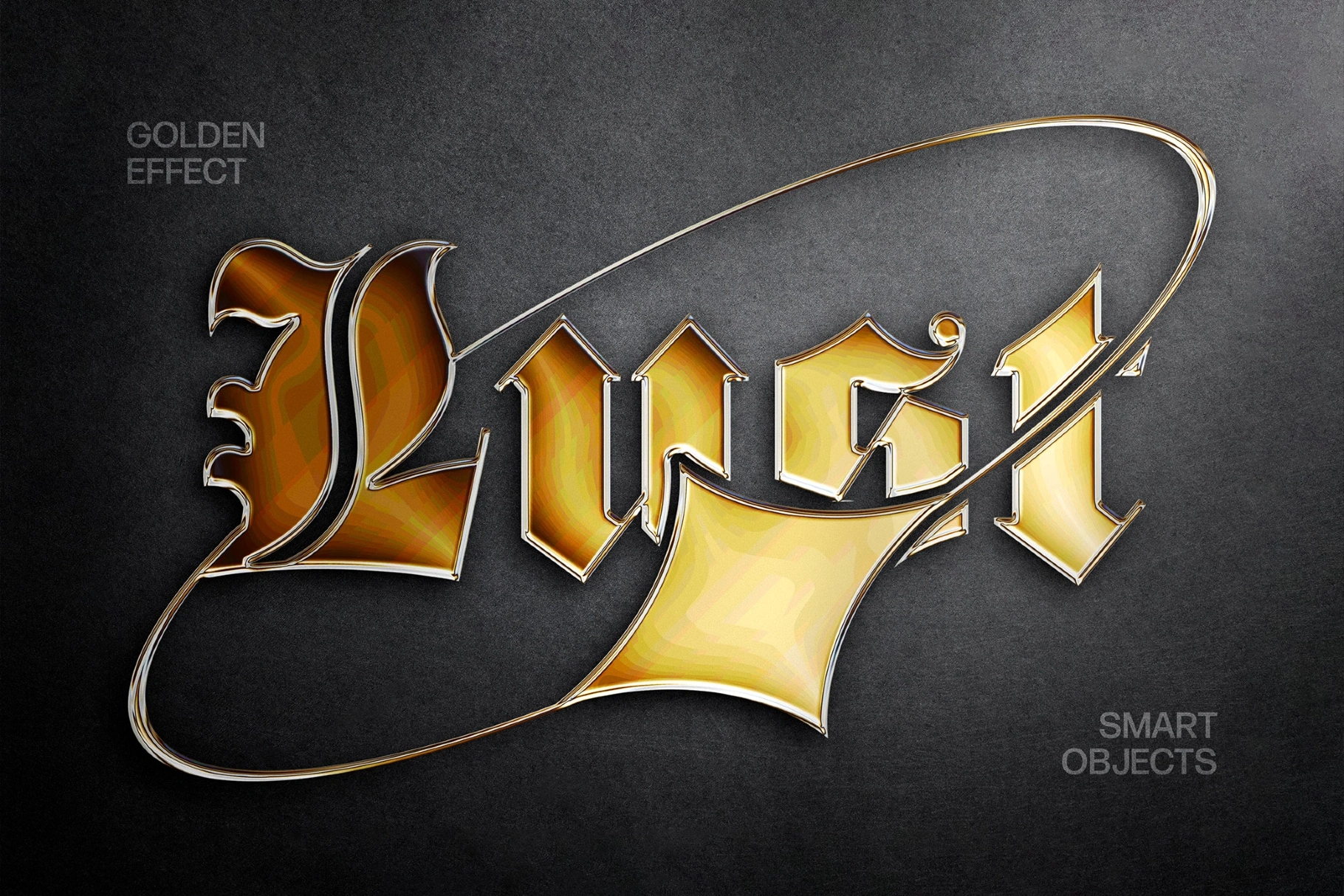 Gold Metallic Text & Logo Effect