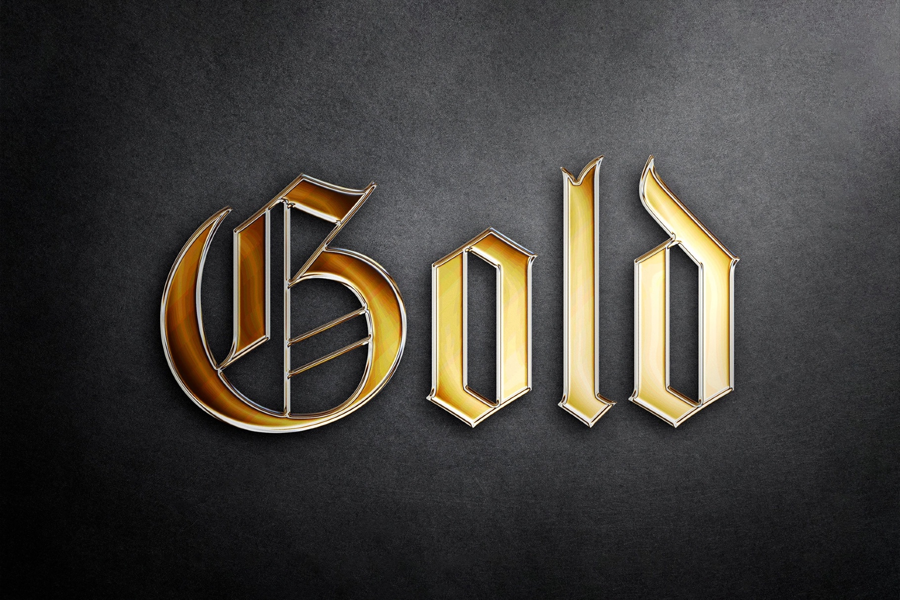 Gold Metallic Text & Logo Effect