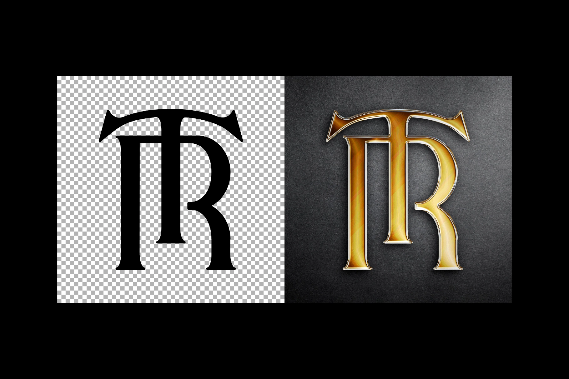Gold Metallic Text & Logo Effect
