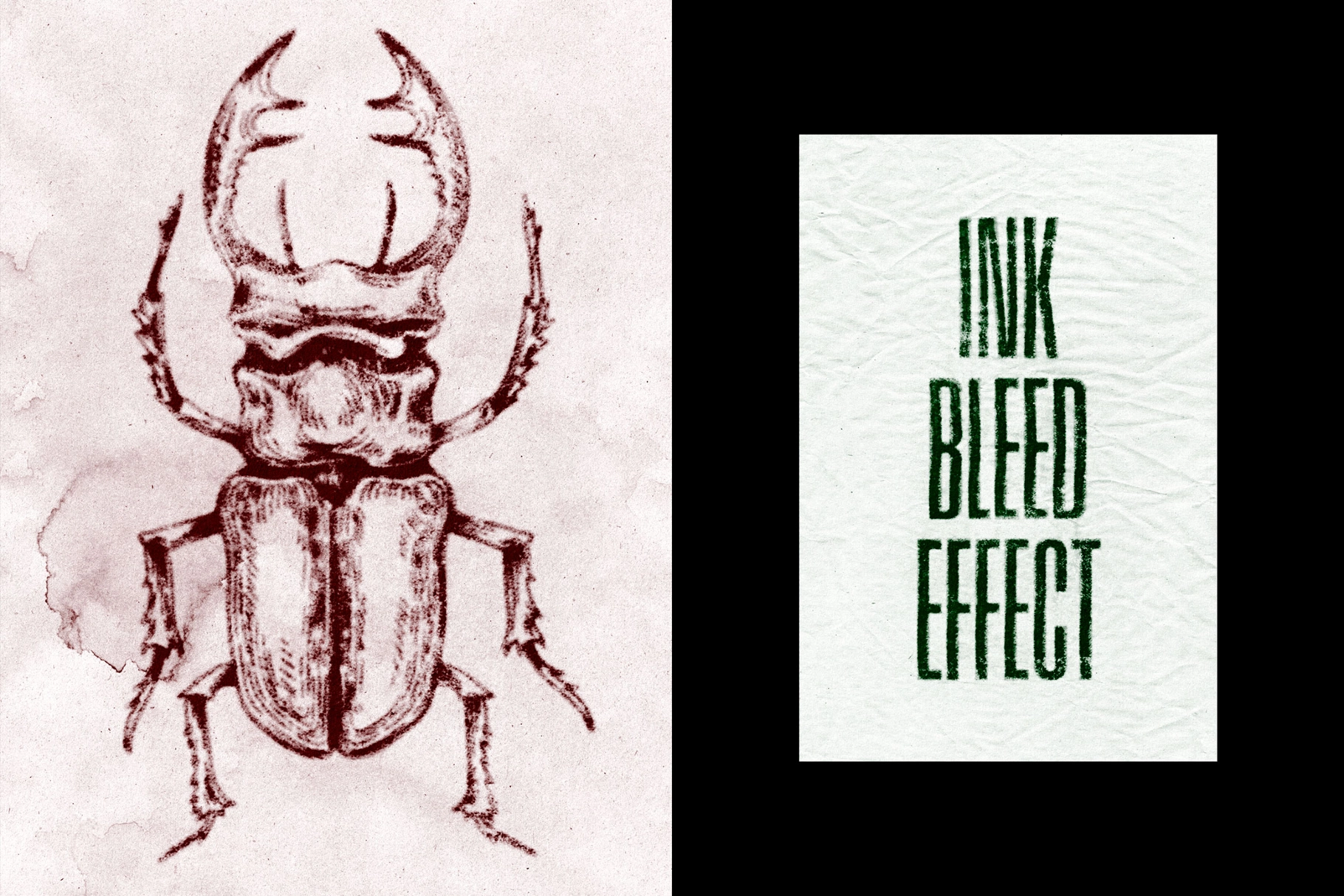 Ink Bleeds Grunge Paper Effect