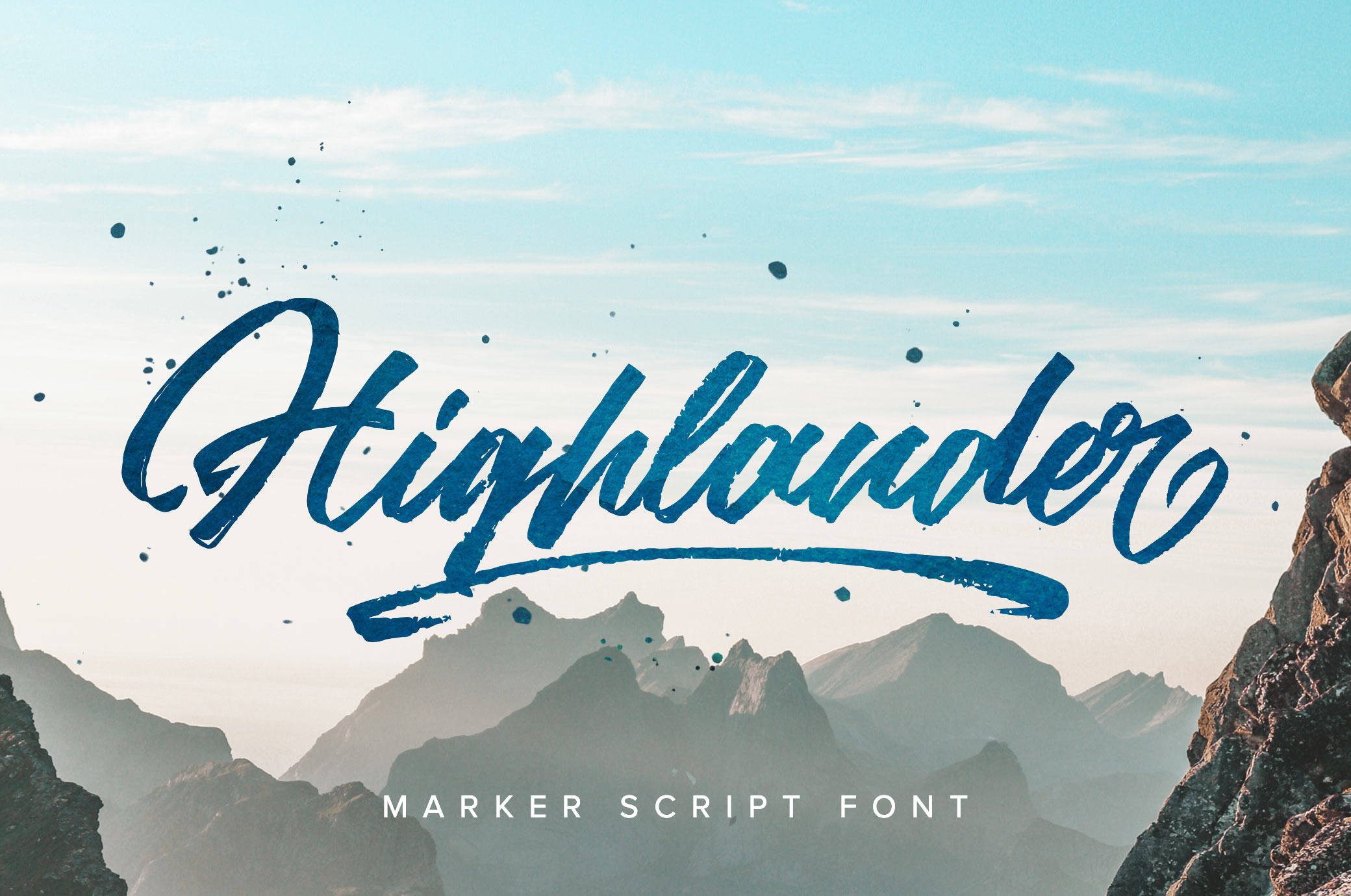 Highlander marker signature typeface free font