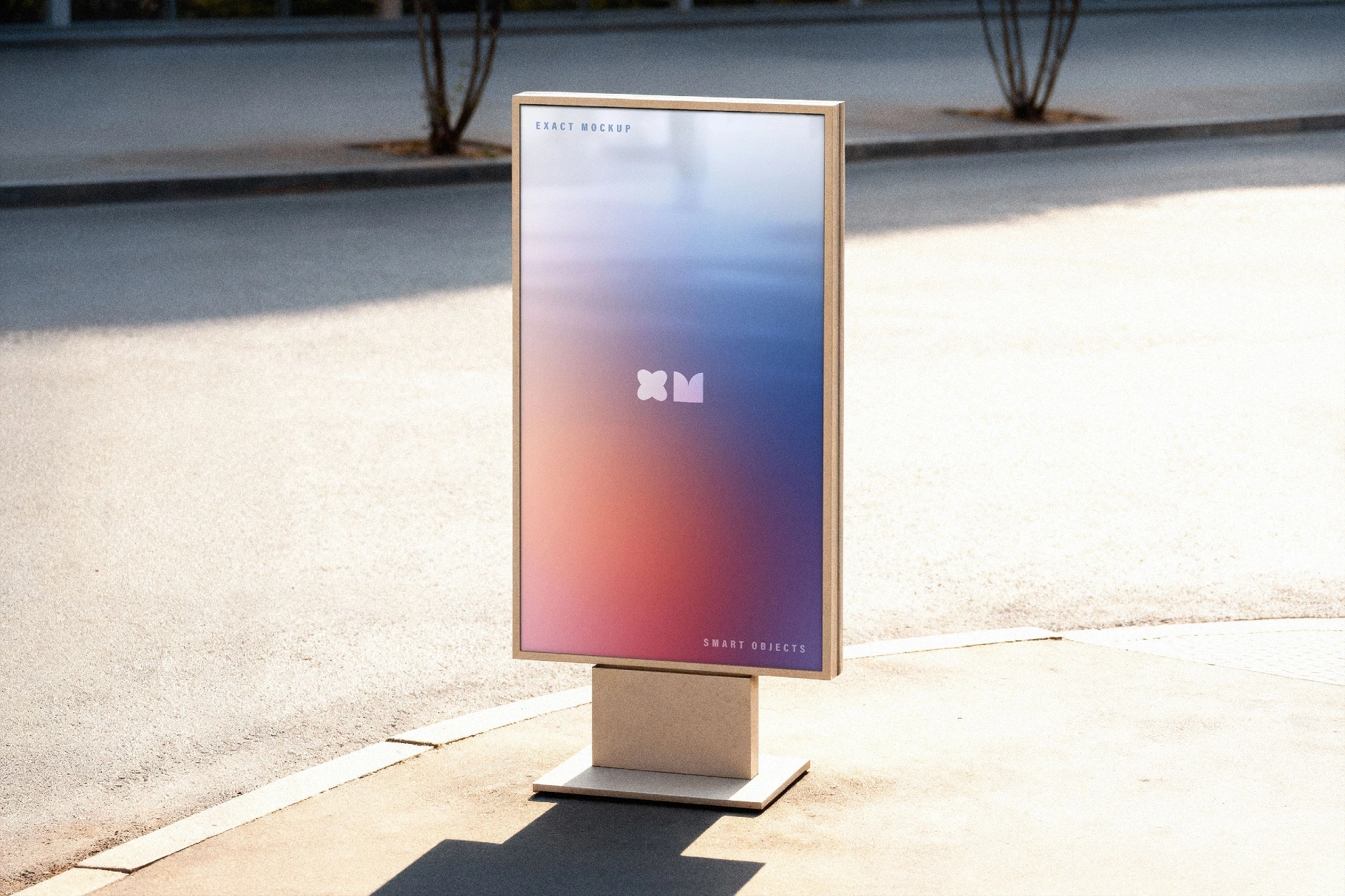 Outdoor Vertical Billboard Mockup