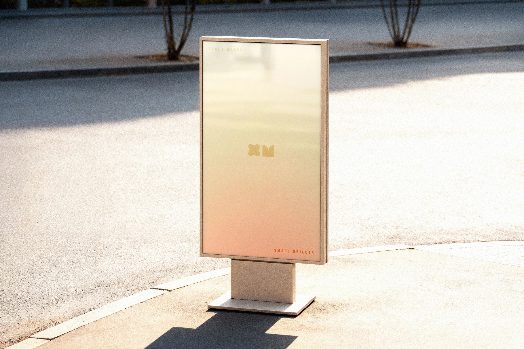 Outdoor Vertical Billboard Mockup