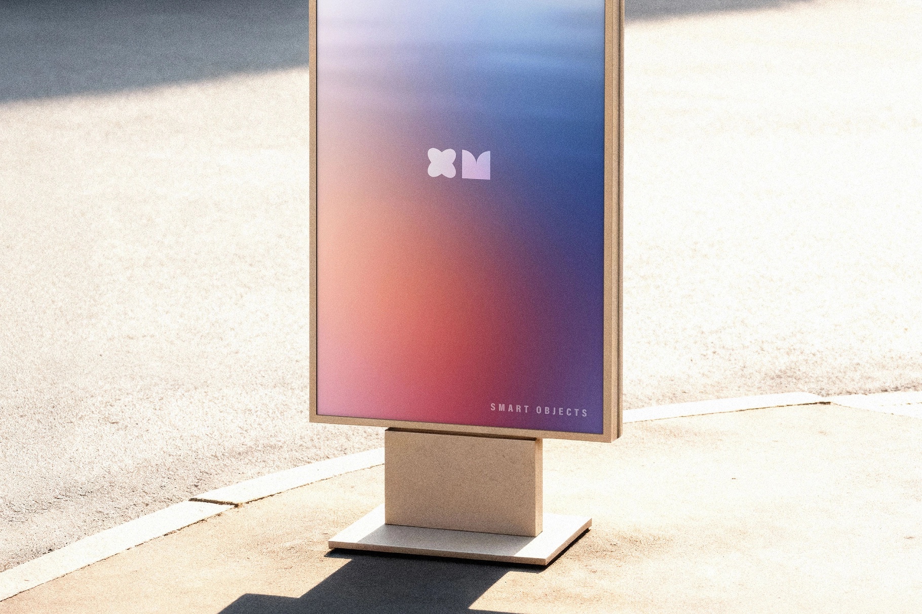 Outdoor Vertical Billboard Mockup