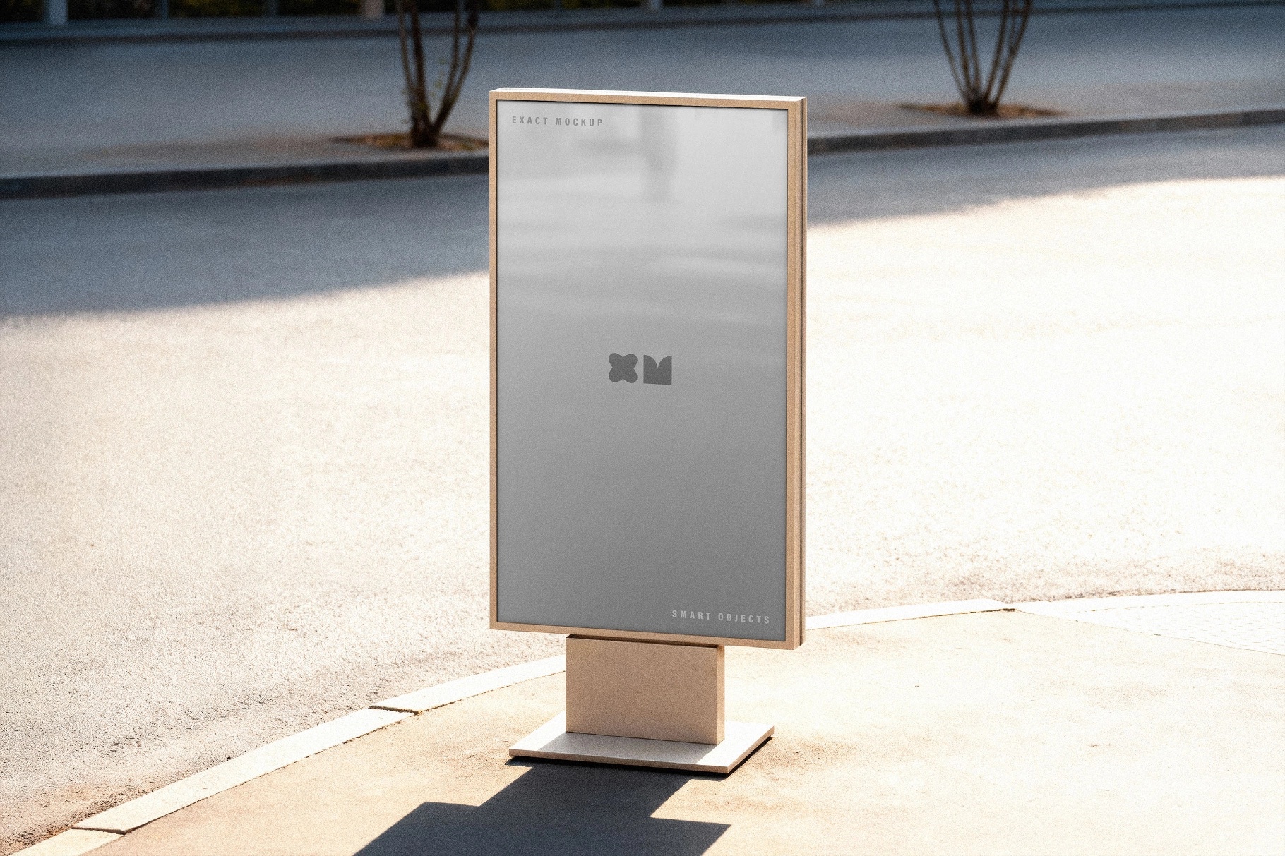 Outdoor Vertical Billboard Mockup