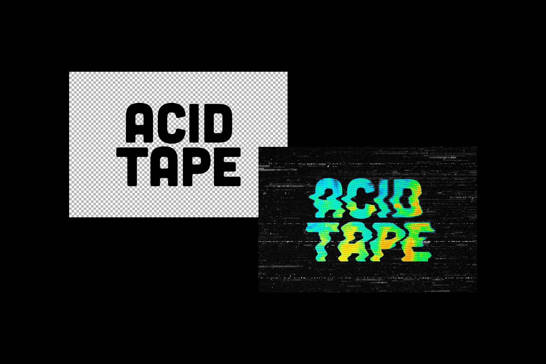 VHS Distorted Text Effect