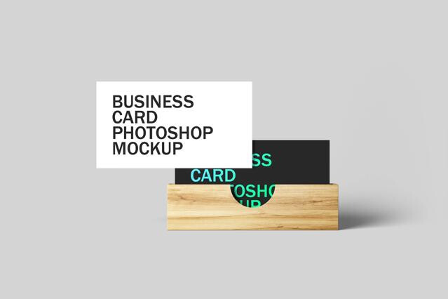 Business Card Mockups with Holder