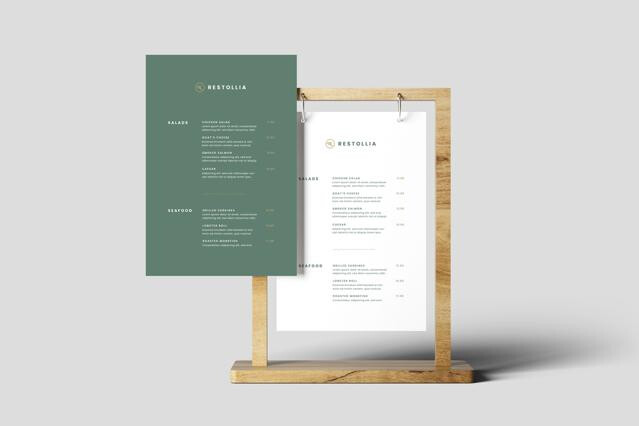 Table Menu Mockups