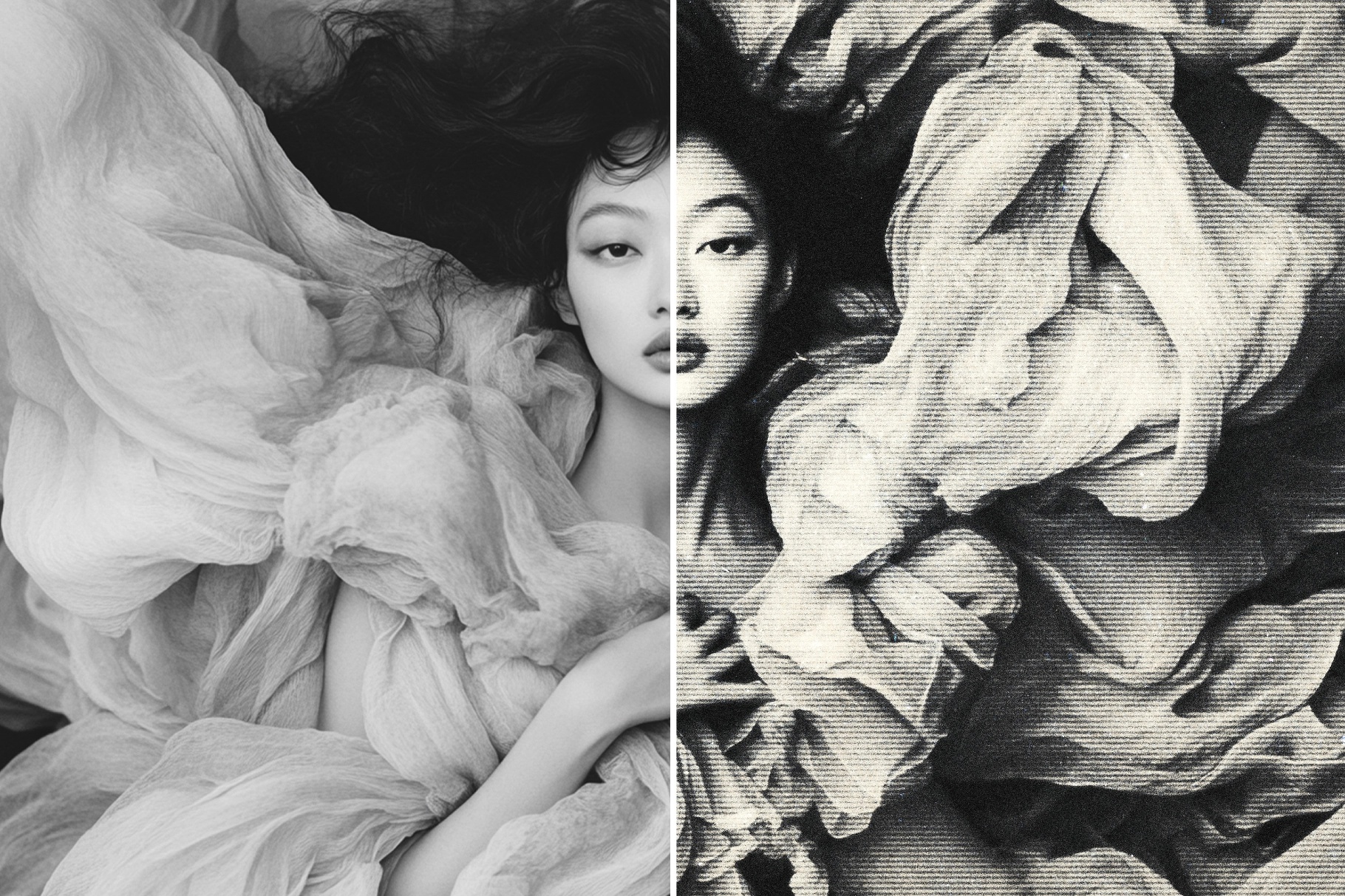 Black Lined Photo Effect
