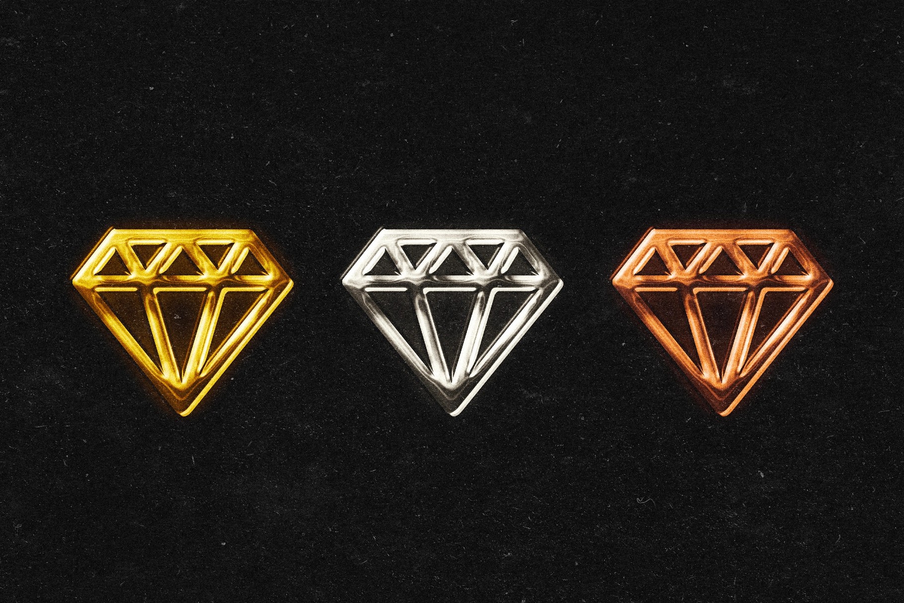 Vintage Metal Chrome Effect