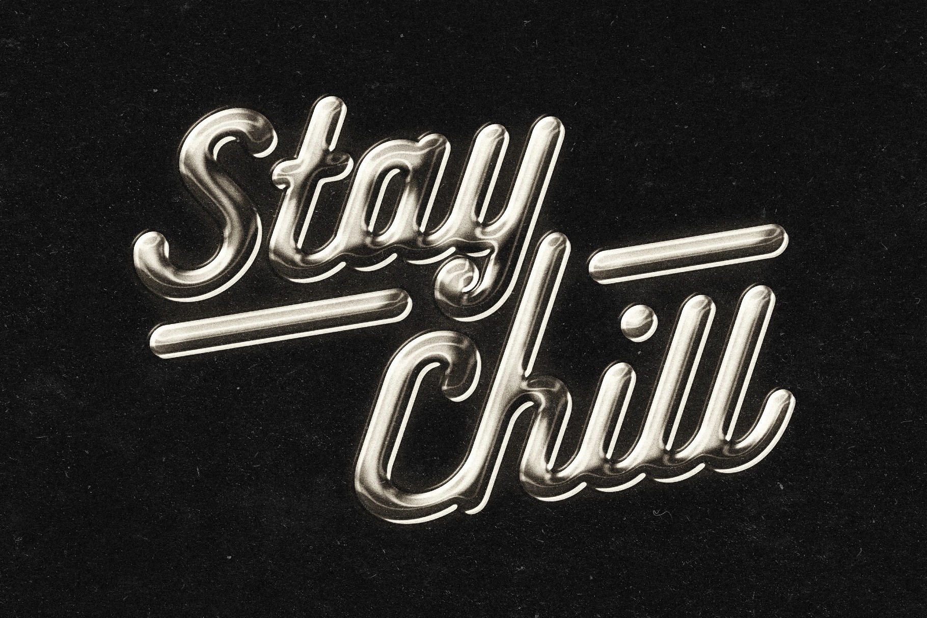 Vintage Metal Chrome Effect