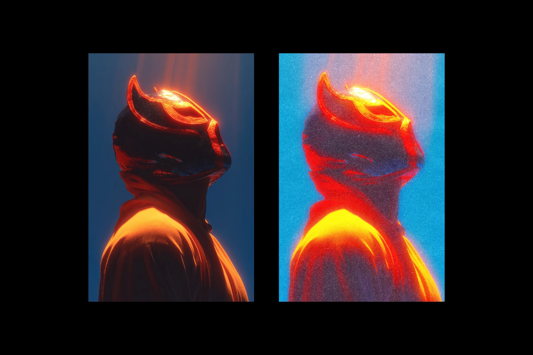 Radiant Halftone Photo Effect