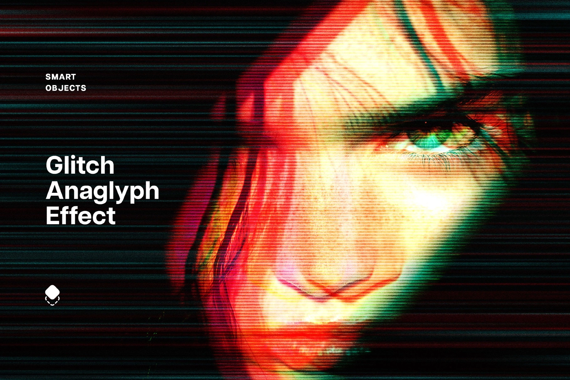Glitching Anaglyph Photo Effect