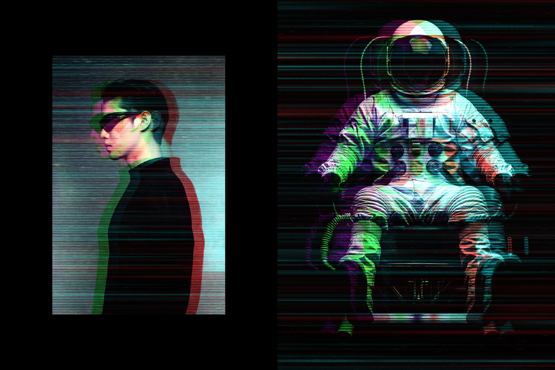 Glitching Anaglyph Photo Effect