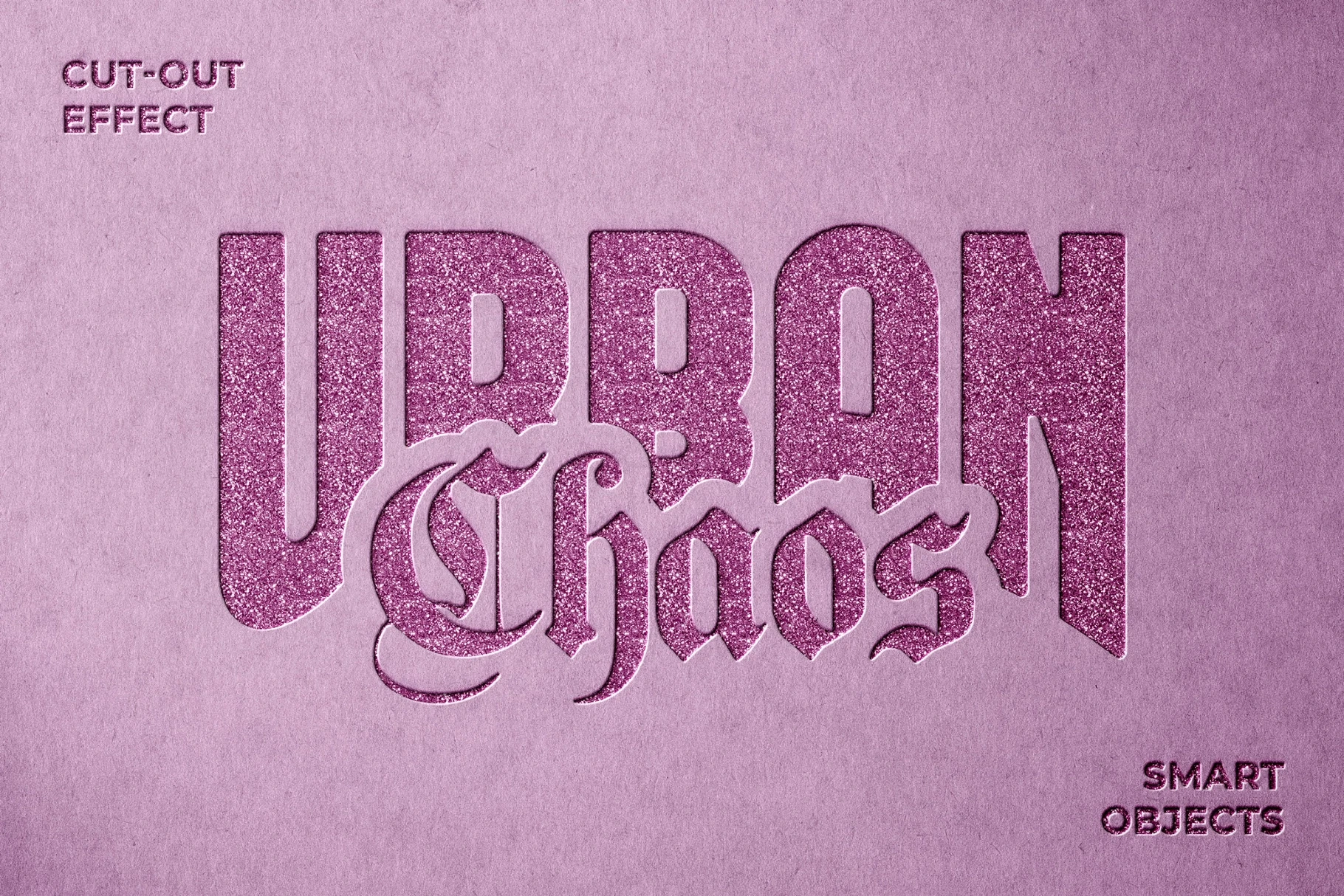 Cut Out Glitter & Text Logo Effect
